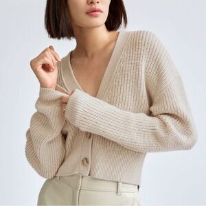 Aritzia,Babaton Cream Knit Cardigan
